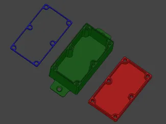 Parametric IP66 enclosure with gasket