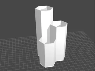 Ins风格斜插六角笔筒Ins style slanted hexagonal pen holder