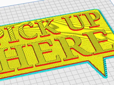 pick up here sign