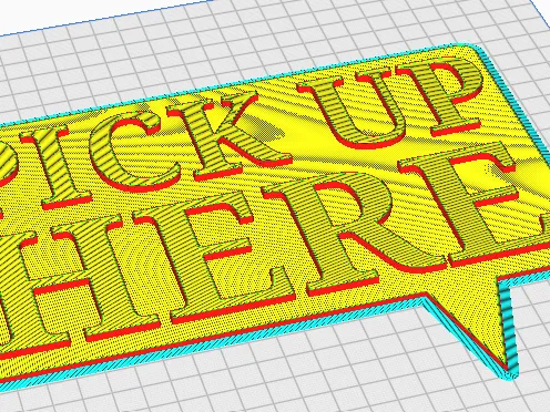 pick up here sign