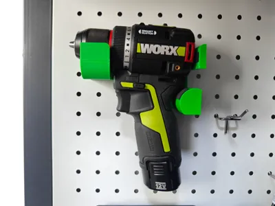 Worx WU135 Electric Screwdriver Pegboard Hanger (Pegboard hole spacing 26mm)