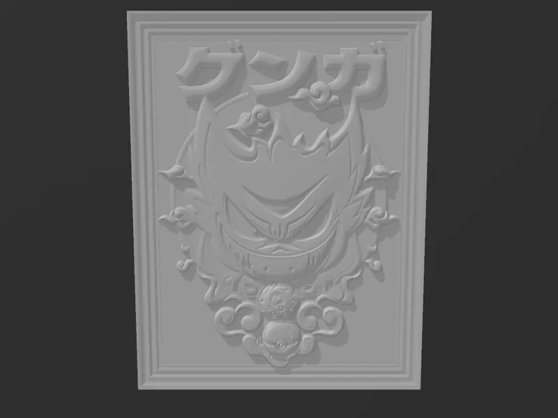 GENGAR ART POKEMON ESCULTURA EN  RELIEVE