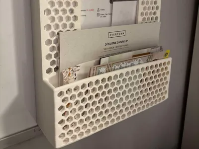 Magnetic A4 Wall Organizer with Honeycomb Design