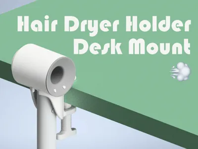 Hair Dryer Holder Desk Mount/Clamp