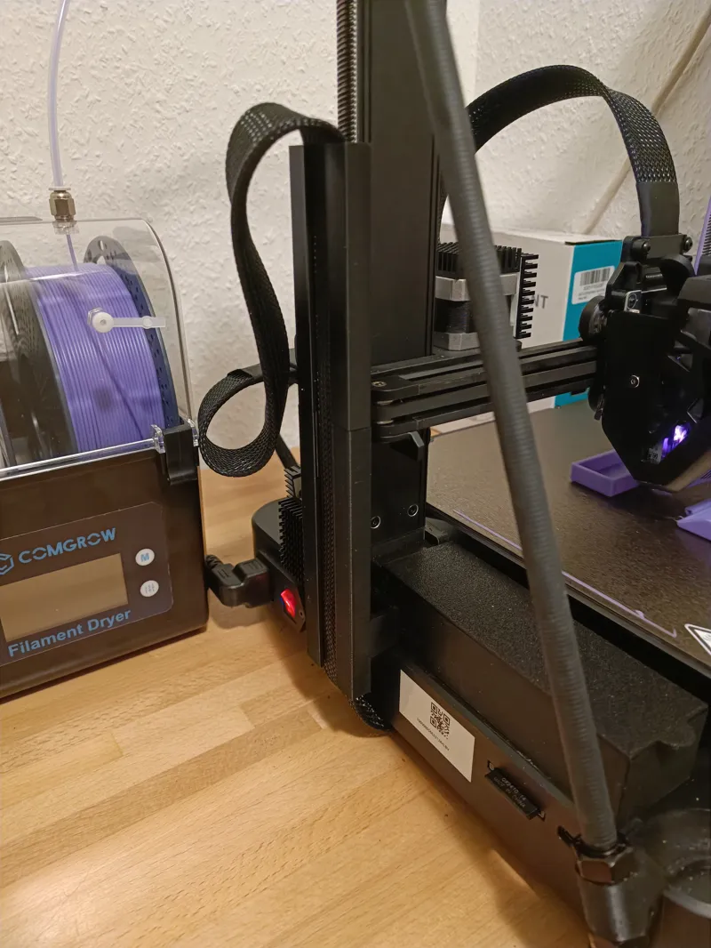 Ender 3 v3 SE KE High cable holder, trashcan + cap