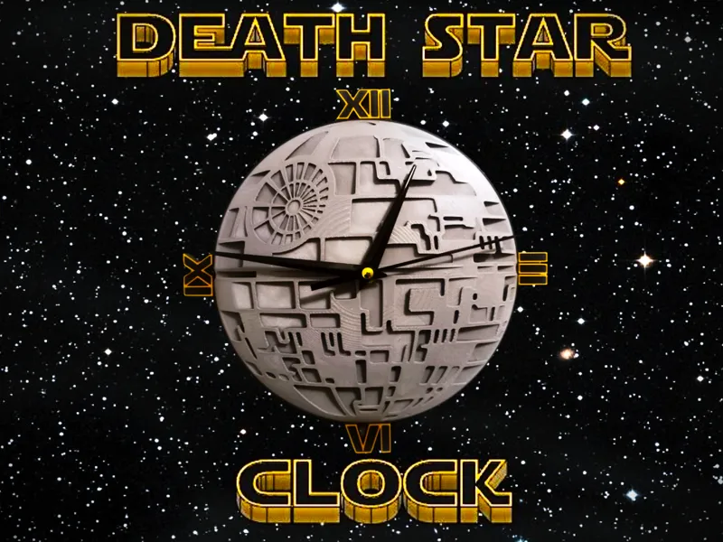 Death Star Clock,Curved 3D, Removable Numbers