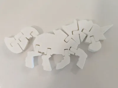 Articulated Unicorn Keychain