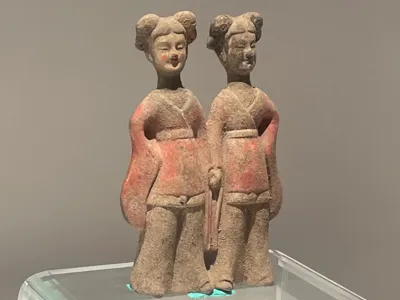 Luoyang Northern Wei painted pottery hand-holding female figurines, Print-in-Place, no supports, suitable for a1mini