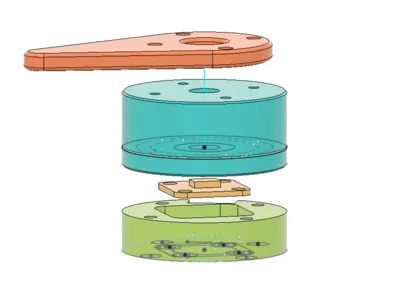 4621 brushless motor base, pointer, can accommodate AS5600 encoder