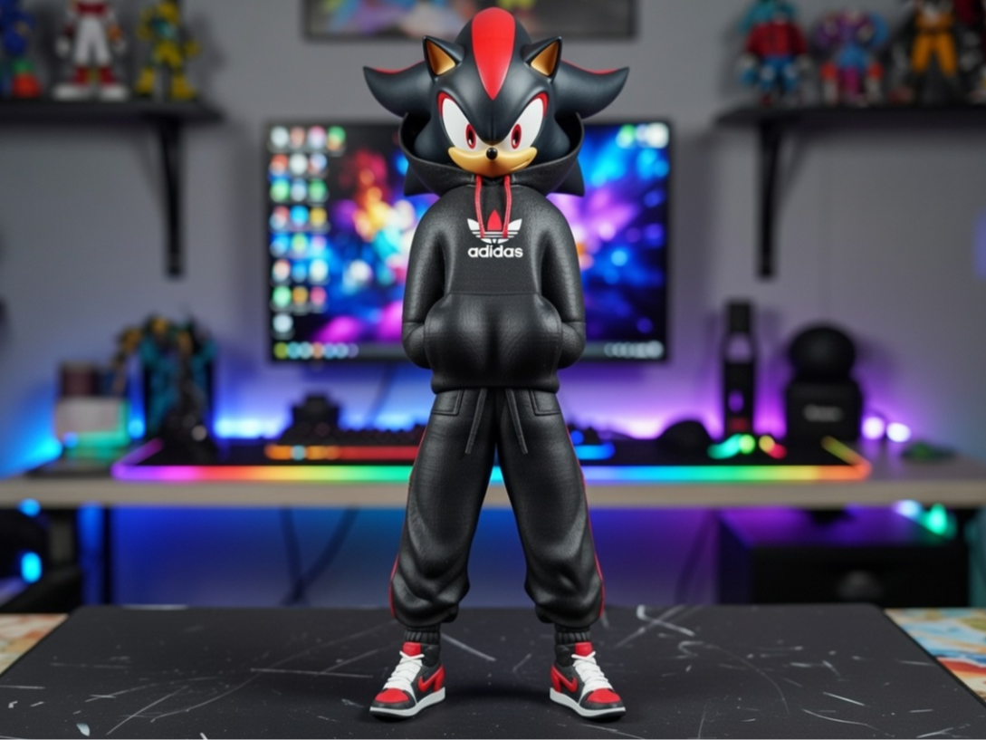 Urban Vibes Shadow the Hedgehog Blacked Out Gear