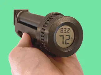 Hygrometer Mount for Frictionless Spool