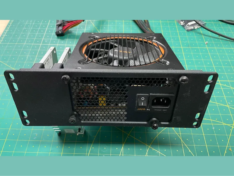 10 inch rack mount panel for the ATX PSU (+ 2 SSD)