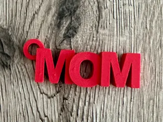 Mom Mama Nameplate Keychain