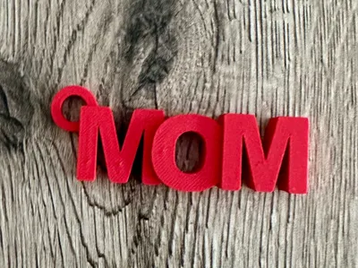 Mom Mama Nameplate Keychain