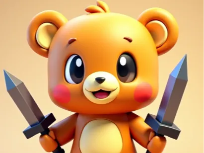 Bear With Knife