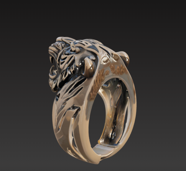 Tiger King Ring by xiaoyu MakerWorld: Download Free 3D Models