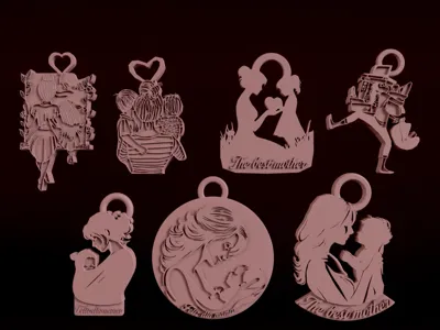 mother's day keychain pack
