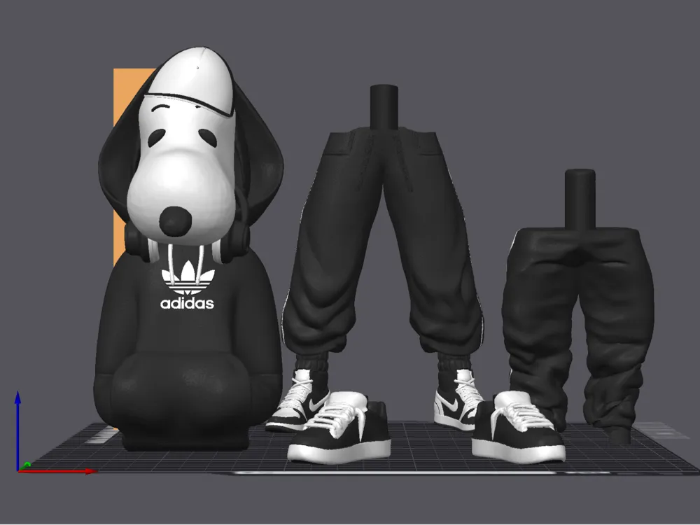Urban Vibes Snoopy Blacked Out Streetwear Edition - Free 3D Print Model ...