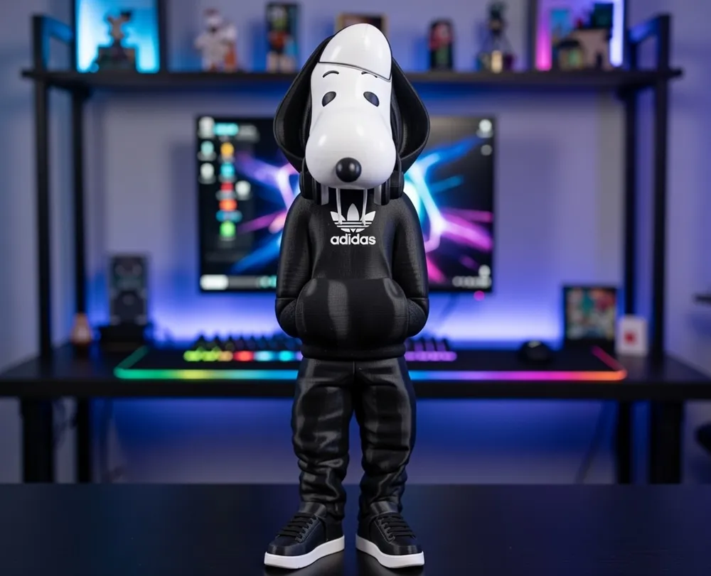 Urban Vibes Snoopy Blacked Out Streetwear Edition - Free 3D Print