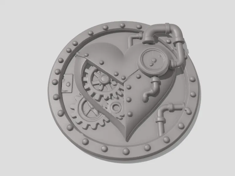 Steampunk Heart Medallion
