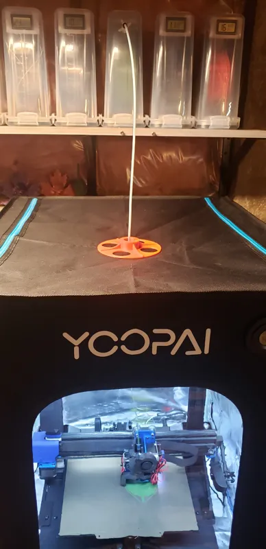 Swiveling enclosure filament pass through - PIP