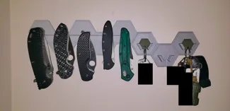 Hexagon Pocket Knife/Sunglass Wall Rack