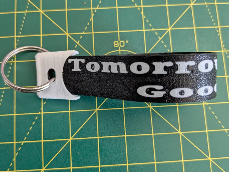 worded Keyring 