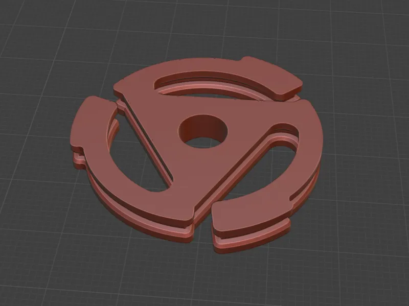 45 RPM record Snap-on adapter