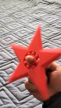 旋转五角星打印解压玩具（无尖刺安全款）