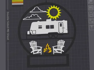 Camping Schild Custom Name