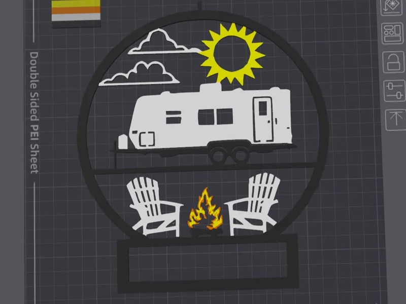 Camping Schild Custom Name
