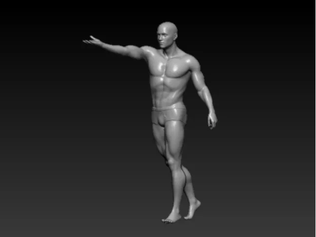 The athlete is a male figure