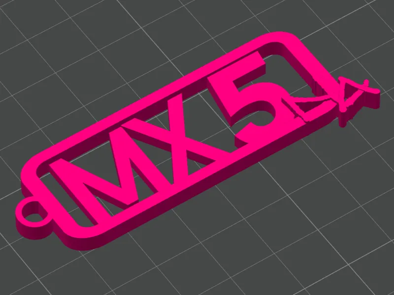 Mazda MX 5 Keychain    !! PRINT AT 200% !!