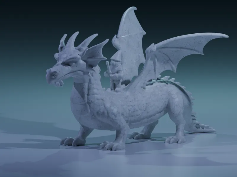 Wizard gnome riding dragon