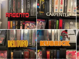 Director name plates for movie shelves