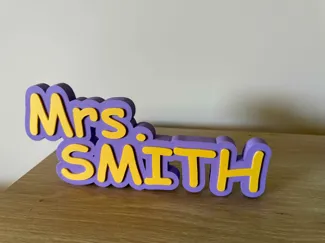 Mrs Smith Nameplate