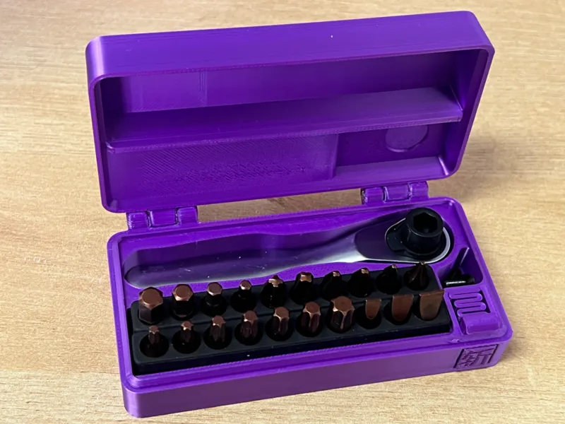 极简轮扳手收纳盒（0浪费空间）(Ratchet wrench storage box) 