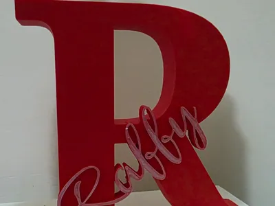 Letter R with the name Raffy