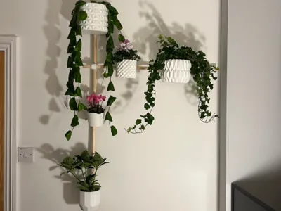 Modular Wall Mounted Plant Pot Setup
