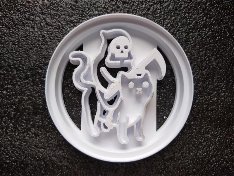 Death Rides A Pale Kitty Cookie