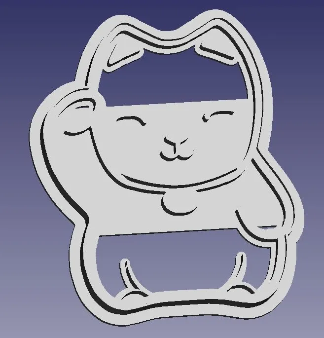 Lucky Cat Cookie Cutter