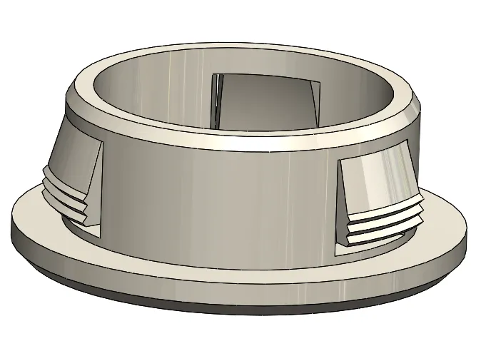 Snap-fit end cap with retention tabs