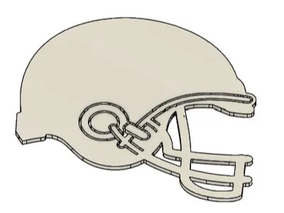 Blank football helmet