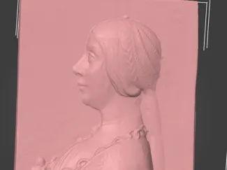 Basrelief of a Renaissance era woman