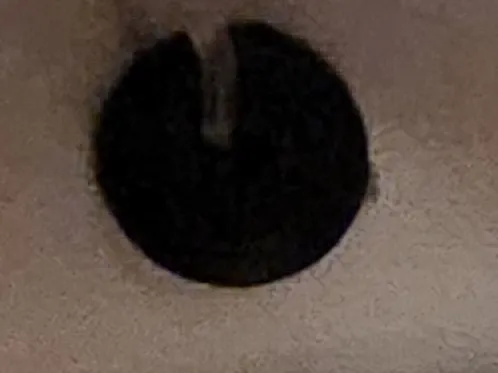 Blind string securing pin