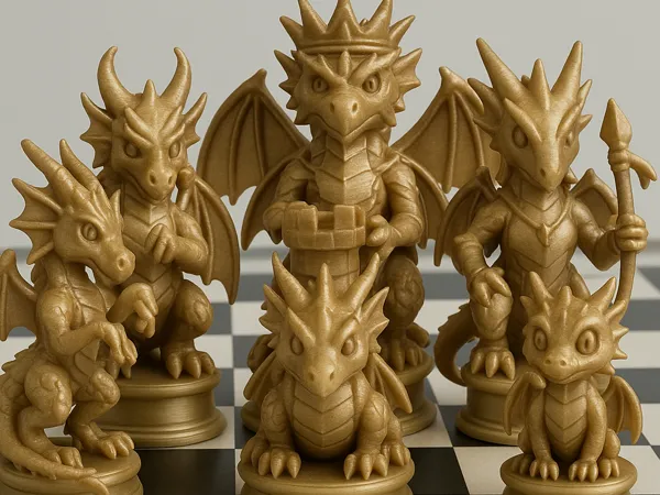 Jeu d'échecs Dragon par Printito