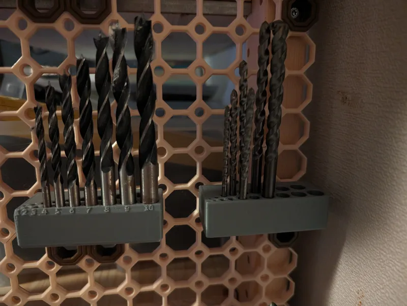 Drill bit holders for Multiboard, 1-10mm