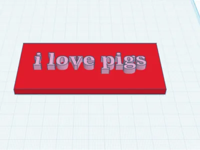 i love pigs sign