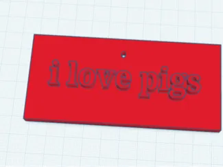 v2 i love pigs sign