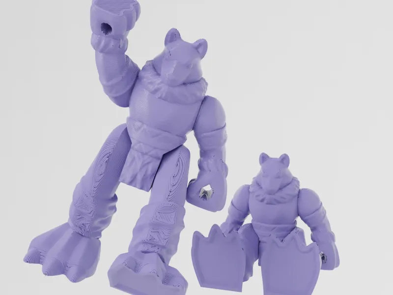 Arctic Wolf (Print-in-place) - 3D Toy Zone